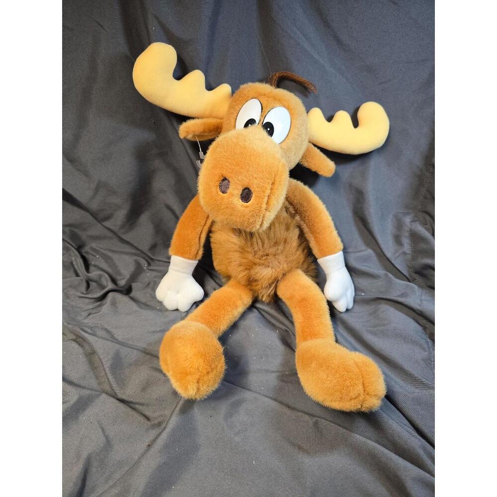 Vintage Golden Bear Bullwinkle Plush Stuff Animal Moose 20” Cartoon TV 1991 Toy